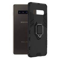 Techsuit Shield Silicone Back Cover voor Samsung Galaxy S10 Plus - Zwart