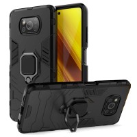 Techsuit Shield Silicone Back Cover voor Xiaomi Poco X3 / X3 Pro / X3 NFC - Zwart