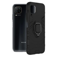 Techsuit Shield Silicone Back Cover voor Huawei P40 Lite - Zwart
