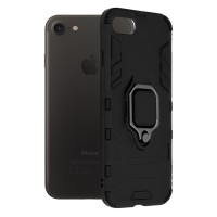 Techsuit Shield Silicone Back Cover voor Apple iPhone 6/6S/7/8 / iPhone SE 2022/2020 - Zwart