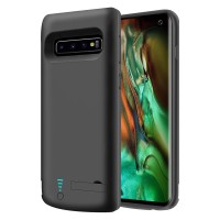 Techsuit Power Pro Battery Case 6000 mAh voor Samsung Galaxy S10 - Zwart