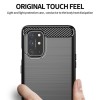 Techsuit Carbon Silicone Back Cover voor OnePlus 9 - Zwart