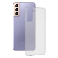 Techsuit Clear Silicone Back Cover voor Samsung Galaxy S21 Plus - Transparant