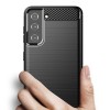 Techsuit Carbon Silicone Back Cover voor Samsung Galaxy S21 Plus - Zwart