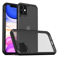Techsuit Carbon Fuse Back Cover voor Apple iPhone 11 - Zwart