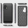 Techsuit Carbon Silicone Back Cover voor Motorola Edge Plus - Zwart
