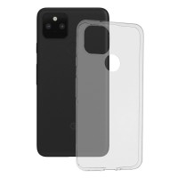 Techsuit Clear Silicone Back Cover voor Google Pixel 5 - Transparant