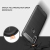 Techsuit Carbon Silicone Back Cover voor Motorola Moto E6i / Moto E6s - Zwart