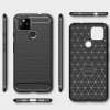 Techsuit Carbon Silicone Back Cover voor Google Pixel 5 - Zwart