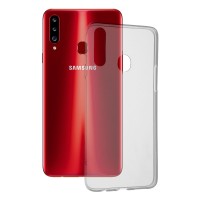 Techsuit Clear Silicone Back Cover voor Samsung Galaxy A20s - Transparant