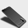 Techsuit Carbon Silicone Back Cover voor Samsung Galaxy A51 4G - Zwart