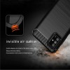 Techsuit Carbon Silicone Back Cover voor Samsung Galaxy A51 4G - Zwart