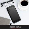 Techsuit Carbon Silicone Back Cover voor Samsung Galaxy A01 - Zwart