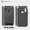 Techsuit Carbon Silicone Back Cover voor Samsung Galaxy A10s - Zwart