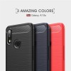 Techsuit Carbon Silicone Back Cover voor Samsung Galaxy A10s - Zwart