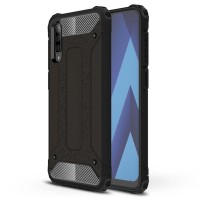 Techsuit Hybrid Armor Back Cover voor Samsung Galaxy A70 - Zwart