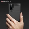 Techsuit Carbon Silicone Back Cover voor Huawei P30 Pro / P30 Pro New Edition - Zwart