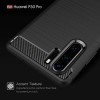 Techsuit Carbon Silicone Back Cover voor Huawei P30 Pro / P30 Pro New Edition - Zwart