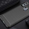 Techsuit Carbon Silicone Back Cover voor HONOR 10 Lite / Huawei P Smart 2019 - Zwart
