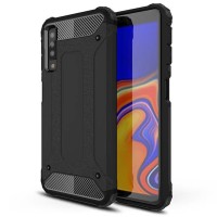 Techsuit Hybrid Armor Back Cover voor Samsung Galaxy A7 2018 - Zwart