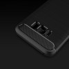 Techsuit Carbon Silicone Back Cover voor Samsung Galaxy S8 Plus - Zwart