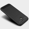 Techsuit Carbon Silicone Back Cover voor Samsung Galaxy J7 - Zwart