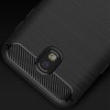 Techsuit Carbon Silicone Back Cover voor Samsung Galaxy J7 - Zwart