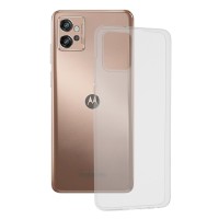 Techsuit Clear Silicone Back Cover voor Motorola Moto G32 - Transparant