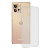 Techsuit Clear Silicone Back Cover voor Motorola Edge 30 Fusion - Transparant