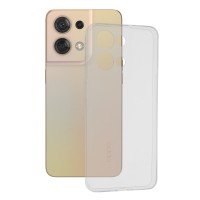 Techsuit Clear Silicone Back Cover voor Oppo Reno8 - Transparant