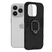 Techsuit Shield Silicone Back Cover voor Apple iPhone 14 Pro - Zwart