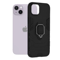 Techsuit Shield Silicone Back Cover voor Apple iPhone 14 Plus - Zwart