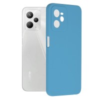 Techsuit Color Silicone Back Cover voor Realme C35/Narzo 50A Prime - Blauw