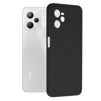Techsuit Black Silicone Back Cover voor Realme C35/Narzo 50A Prime - Zwart