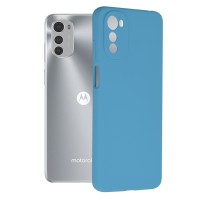 Techsuit Color Silicone Back Cover voor Motorola Moto E32 / Moto E32s - Blauw