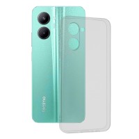 Techsuit Clear Silicone Back Cover voor Realme C33 - Transparant
