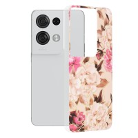 Techsuit Marble Back Cover voor Oppo Reno8 Pro - Mary Berry Nude