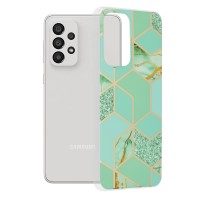 Techsuit Marble Back Cover voor Samsung Galaxy A33 - Green Hex