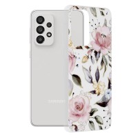 Techsuit Marble Back Cover voor Samsung Galaxy A33 - Chloe White