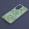 Techsuit Marble Back Cover voor HONOR X7 - Green Hex