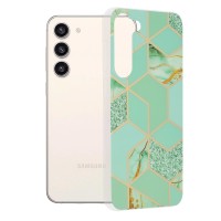 Techsuit Marble Back Cover voor Samsung Galaxy S23 Plus - Green Hex