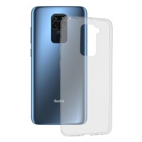 Techsuit Clear Silicone Back Cover voor Xiaomi Redmi Note 9 - Transparant