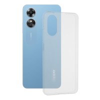 Techsuit Clear Silicone Back Cover voor Oppo A17 - Transparant