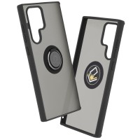 Techsuit Glinth Back Cover voor Samsung Galaxy S22 Ultra - Zwart