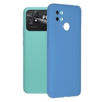 Techsuit Color Silicone Back Cover voor Xiaomi Poco C40 - Blauw