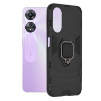 Techsuit Shield Silicone Back Cover voor Oppo A78 - Zwart