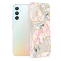 Techsuit Marble Back Cover voor Samsung Galaxy A34 - Pink Hex