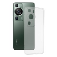 Techsuit Clear Silicone Back Cover voor Huawei P60 Pro - Transparant