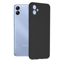 Techsuit Black Silicone Back Cover voor Samsung Galaxy A04e - Zwart