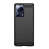 Techsuit Carbon Silicone Back Cover voor Xiaomi 13 Lite - Zwart